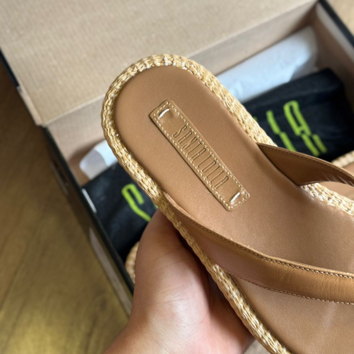 Sandália Santa Lolla Espadrille Plataforma Couro Confort 0873.4C77.033B