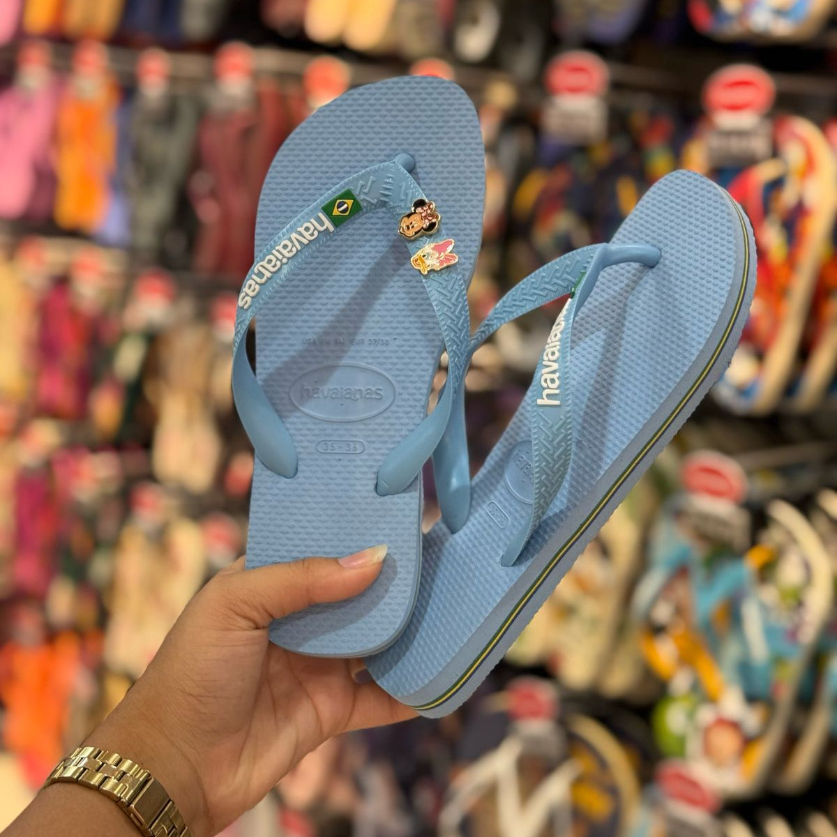 Havaianas Brasil Logo + Pins Disney