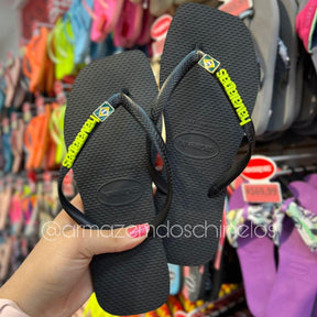 Havaianas Slim Square + Pingente do Brasil e Placa Verde